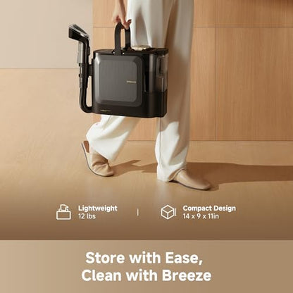 DREAME N20 Steam Carpet Cleaner Machine with Steam & Hot Water Wash, Portable Upholstery Cleaner with Self Cleaning, 17Kpa Suction, Perfect for Pet, Car, Auto, Carpet, Rug, Auto-Mix Solution - size: N20 Steam