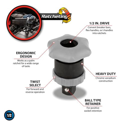 Performance Tool W32114 1/2" Drive Ratcheting Adapter - style: 1/2" Drive Ratcheting Adapter