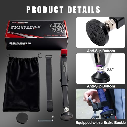 CNC Universal Motorcycle Wheel Stand Lift Trail Stand for Most Dirt Bikes | Adjustable and Portable Dirt Bike Wheel Lift Stand (Length Adjustment Range:35CM/ 13.78IN-41CM/ 16.14IN)-Red - color: Red