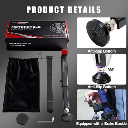 CNC Universal Motorcycle Wheel Stand Lift Trail Stand for Most Dirt Bikes | Adjustable and Portable Dirt Bike Wheel Lift Stand (Length Adjustment Range:35CM/ 13.78IN-41CM/ 16.14IN)-Red - color: Red