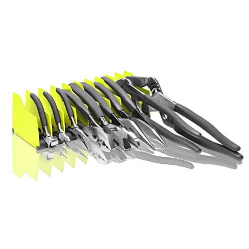 Ernst Manufacturing Plier Pro Premium No-Slip Plier Organizer: Toolbox Organization Solution for Pliers, Cutters, Slip Joint Pliers (Hi-Viz) - Made in USA - color: Hi-Viz