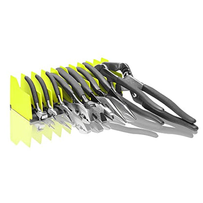 Ernst Manufacturing Plier Pro Premium No-Slip Plier Organizer: Toolbox Organization Solution for Pliers, Cutters, Slip Joint Pliers (Hi-Viz) - Made in USA - color: Hi-Viz