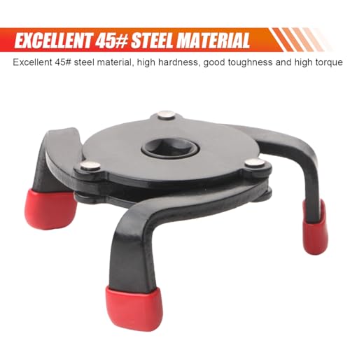 Universal Oil Filter Wrench Tool - Adjustable 3 Jaw Oil Filter Removal Tool with 1/2'' Adapter 3/8'' Square Drive Socket - Heavy Duty One Way Change Tool Set for 2-3/8" to 3-7/8" Filters
