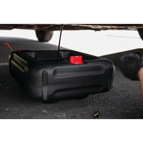 Performance Tool W4078 24-Quart Oil Drain Container, Deep Drain Well, Integrated Handle, Sealing Rubber Gaskets, Black - style: 24 Quart Drain Pan