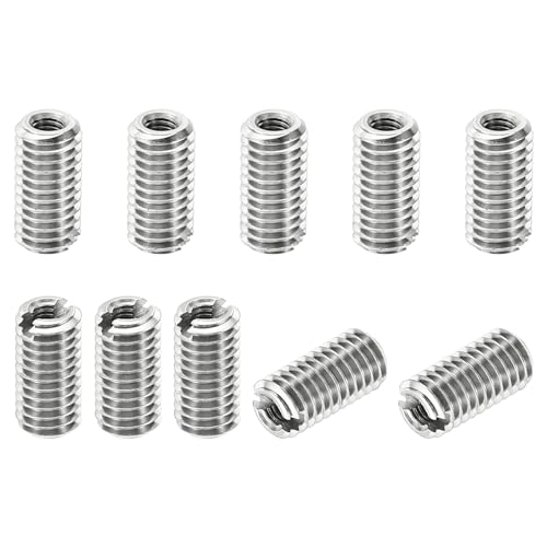 PATIKIL Thread Adapters Sleeve Reducing Nut, 10 Pcs M5x0.8 Male to M2.5x0.45 Female Repairing Insert Nut Screw Reducer Stainless Steel Fastener 10mm - size: M2.5xM5x10mm