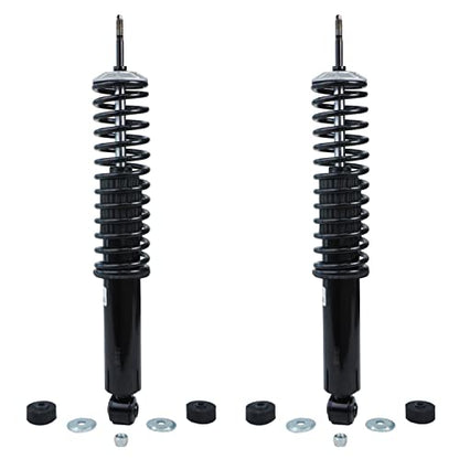 Detroit Axle - 4WD Struts for 1997-2002 Ford Expedition Lincoln Navigator, Complete 4 Struts with Coil Spring Front Rear 1998 1999 2000 2001 Replacement Ready Strut Shock Assembly - size: 10336-4A/PAIR