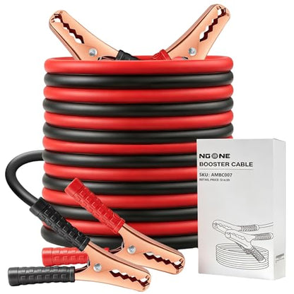 NOONE Jumper Cables for Car Battery, Heavy Duty Automotive Booster Cables for Jump Starting Dead or Weak Batteries (10-Feet) - size: 10Gauge x 10FT