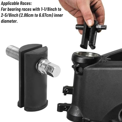 Bearing Race Puller, Metal Bearing Race Removal Tool Steering Neck Bearing Race Remover Universal Fit 1‑1/8in–2‑5/8in Autocycle Puller Tool for Motorcycle Maintenance