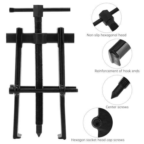 Two Jaw Bearing Puller, Adjustable 2 Jaws Gear Remover Tool, Puller Kit for Bearing, Gears, Pulley, Flywheel, Motorcycle, Car (8 inch) - size: 8 inch