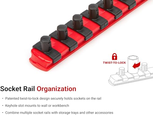 TEKTON 3/8 Inch Drive 6-Point Socket Set, 24-Piece | SHD91215 - size: 24-Piece (5/16-3/4 in.), style: Standard