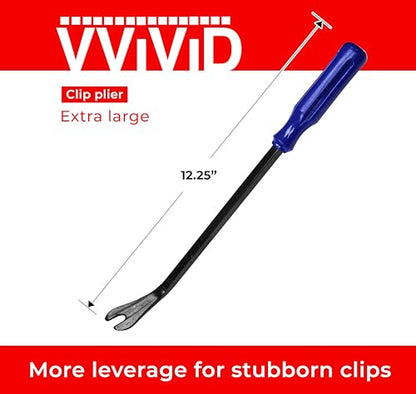 VViViD 3 Piece Clip Plier Set - Removal Tool Bundle for Automotive Door Panels, Dashboard Repairs and Fasteners