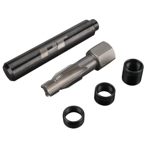 Performance Tool W86910 Spark Plug Thread Repair Kit M14-1.25 | Automotive spark plug retread kit. M14-1.25 thread size. Includes HSS tapered reamer and stainless steel inserts - style: Spark Plug Repair Kit