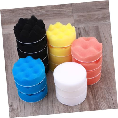Luxshiny 25pcs Car Buffing Pads Kit Auto Paint Polishing Disc Wool Discs Set Car Detailing Bars Auto Detailing Kit