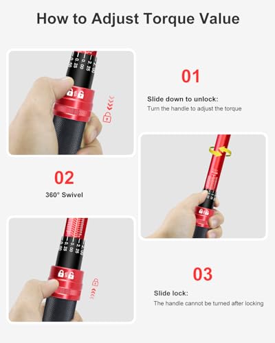 ATsafepro Torque Wrench Set-1/4 20–240 in-LB, 3/8" 5–50 ft-lb,1/2" 10–170 ft-lb with 3 Socket Adapters,±3% Accuracy, Dual Scale, 72-Tooth, Dual-Direction for Car, Bike, Motorcycle Repair Maintenance - style: 1/4" 20-240 IN.LB+3/8" 5-50 FT.LB+1/2" 10-170 F