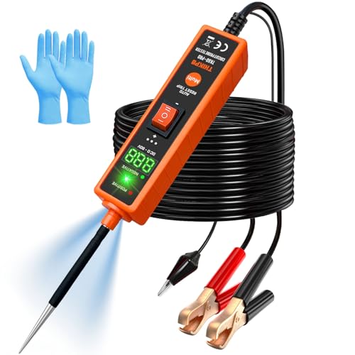 Power Circuit Probe Tester Kit, 6V-24V DC Test Light, Circuit Tester | Automotive Car Short Finder, Component Activation, Polarity Identify, Overload Protection, Voltage Tester 0.3v-80v