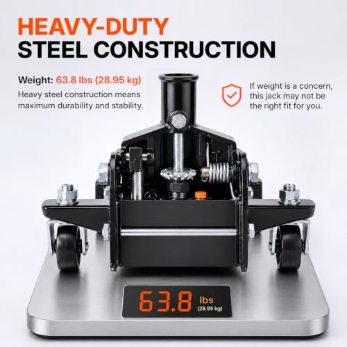 AV Steel 3 Ton Floor Jack (6000 lbs), Single Piston Steel Hydraulic Floor Jack, Lift Range 5.5" to 18.5", Fits Cars, SUVs & Standard Trucks - Not for Lifted Vehicles or Heavy-Duty Trucks