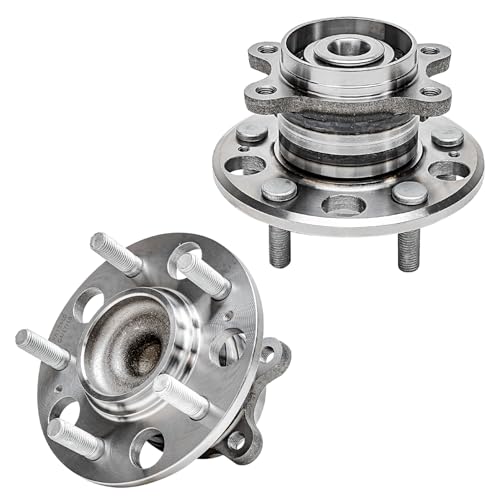 Detroit Axle - 512410 Both Driver and Passenger Side Rear Wheel Bearing and Hub Assembly Replacement for 2008 2009 2010 Hyundai Elantra [Non-ABS Models] - style: 512410 x2/Pair
