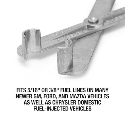 OEMTOOLS 25043 Fuel Line Disconnect Tool, For Releasing 5/16" and 3/8" Quick Connect Fuel Lines, Scissor-Style Design, Compatible with GM, Ford, Chrysler, and Mazda Vehicles - style: Scissor-Style (5/16"-3/8")