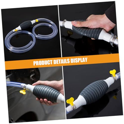 Alipis Siphon Hose Manual Fuel Transfer Pump Kit Hose for Cars Trucks and Boats Durable Construction for Gas Oil and Water Extraction