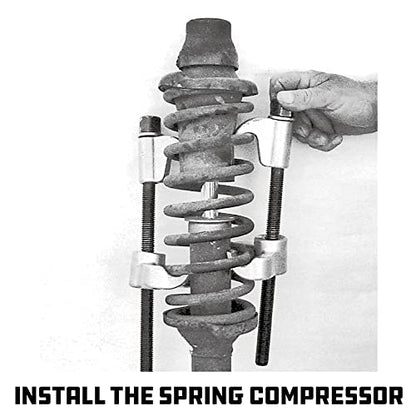 Powerbuilt Strut Coil Spring Compressor for Macpherson Struts, Heavy Duty Steel Tool for Safe Coil Spring Removal and Installation – 940562