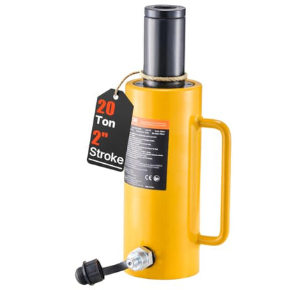 VEVOR 20T 4Inch Hydraulic Cylinder Jack Hollow Single Acting Hydraulic Ram Cylinder 100mm Hydraulic Lifting Cylinders (20T 4Inch Hollow) - size: 20T 4Inch