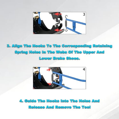 Heavy Duty Truck Brake Spring Tool, Brake Installer and Removal Tool | LT890 Replacement Heavy Truck Brake Spring Slack Adjustable Tool