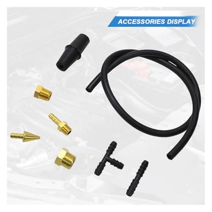 Fuel Pump and Vacuum Tester Gauge, Car Carburetor Leak Diagnostics Tester Kit, Universal Pressure Testing Meters for Automotive Engine Fuel System
