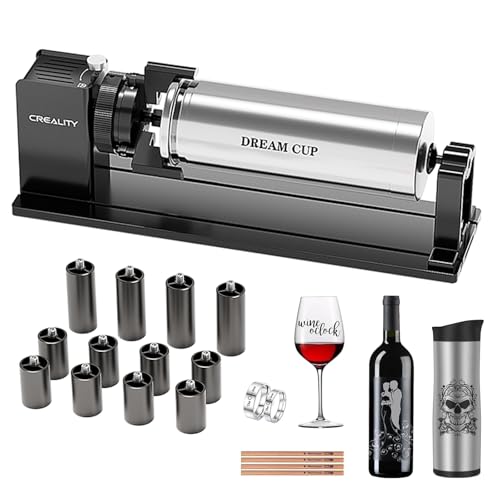 Falcon A1 Rotary Kit Pro Upgrade Package with 12 Risers，Jaw Chuck Rotary for Engraving Cylindrical Objects, Wine Glass, Baseball Bat, Ring for Ceality Falcon A1 Falcon A1 Pro(No Glasses Version) - size: A1 Rotary Roller-Pro