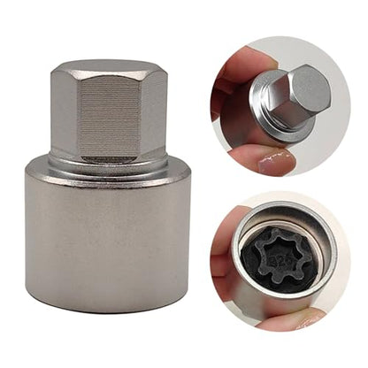 326 Wheel Locking Nut Key for Mercedes Benz, Lug Nut Removal Tool | Wheel Lock Nut Socket Adapter, Anti-Theft Screw Remover, Hand Repair Tool, Tyre Fitting, garage - color: Scoket 326