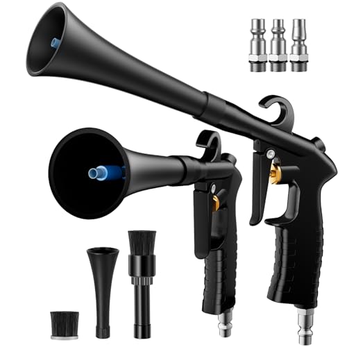 Car Cleaning Gun Detailing Interior Dryer Air Blow Gun, High Pressure Blower Gun, Car Detailing Kit Interior Cleaner, Car Detailing Tools for Car Quickly Blasts Dirt and Dust Works with Air - color: Blue