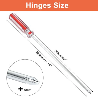 Piutouyar 8 Inch Phillips Screwdriver, #2 Magnetic Tip Screwdrivers | Extra Long Chrome-vanadium Steel Shaft , Cross Head Screwdriver, Long Screwdriver for Repair Home Improvement - size: 8 Inch #2
