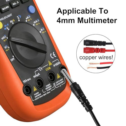 16-in-1 Multimeter Probe Test Leads Kit with Electronical Alligator Clips Probes, Banana Plug, Test Probes, Power Testing Needle for Circuit Connection, Multimeter Automotive