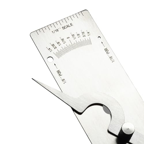 HFS(R) V-WAC Single Weld Gage Welding Inspection Thread Gauge Inch Stainless Steel Checks Undercut Crown Height Porosity Pits - size: Inch V-WAC