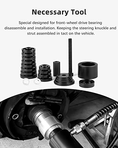 23 Pieces Wheel Bearing Press Kit for Front Wheel Drive Bearing Removal & Installation Wheel Bearing Puller Tool Set with Storage Case