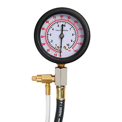 TU-114 Auto Fuel Pressure Gauge Tester Kit Gasoline Pressure MetersAutomobile Instrument Testing Tool(Blue) - color: Blue 1