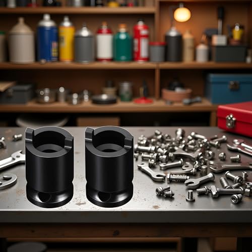 2Pcs Black Angle Grinder Socket Wrench Forged Socket Pressure Pistol Grip Air Angle Die Grinder Accessories Socket for Ratchet Wrenches Socket Polisher Plate Removal Angle Grinder Tool
