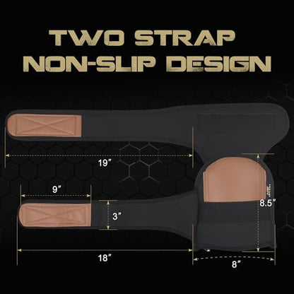 Super Soft Knee Pads for Work, Two Strap Non-Slip Design, Upgraded Replaceable Inner Cushion Leather Knee Pads for Construction, Gardening, Cleaning, Flooring and Garage, Shorts Available - size: Two straps