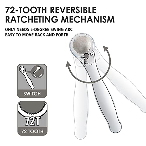 STREBITO Right Angle Screwdriver 32-Piece 1/4 Inch Mini Ratchet Set | Low Profile Offset Screwdriver Bit Set with 72-Tooth Ratcheting Wrench Stubby Ratchet 90 Degree Screwdriver for Small Spaces - color: 32 in 1