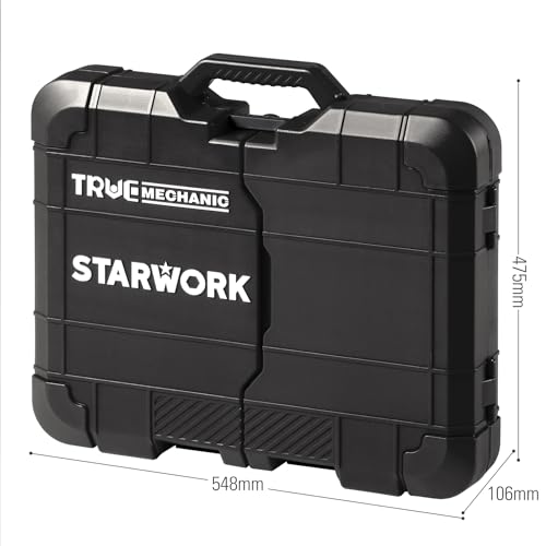 STARWORK TRUE MECHANIC 312-Piece Mechanics Tool Set and Socket Set, Professional, SAE/Metric, Mirror-Finish Sockets & Ratchet Wrenches - size: 312 Mirror