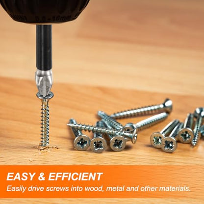 HARFINGTON 6pcs Impact Phillips Screwdriver Bit Kit PH2 (#2) Anti Slip Tip 1/4" Hex Shank 2+2.56+3+4+4.72+6" Magnetic Cross Screw Driver Industrial Power Drill Bits for Screws - size: 2+2.56+3+4+4.72+6 inch