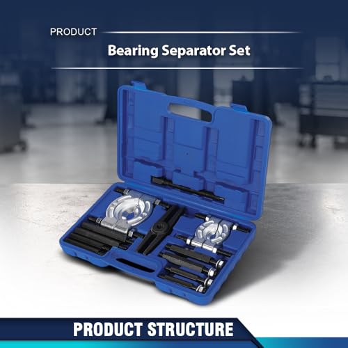 PIT66 Bearing Separator & Gear Puller Set w/Storage Case | 5-Ton Capacity Fly Wheel Separator Tool Kit Fit Bearings Gears Pulleys Steering Wheels ATV Light Truck Removal