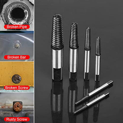 Broken Water Pipe Extractor 8pcs, Broken Water Pipe Screw Extractor | for Removing Stripped Screws and Broken Bolts, Damaged Screw Broken Bolt Water Pipe Remover Set