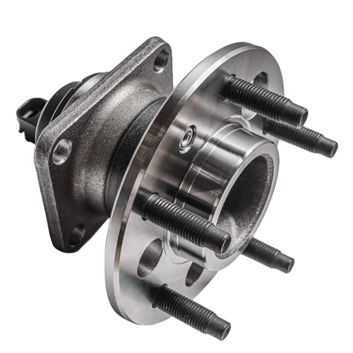 Detroit Axle - Rear Wheel Bearing Hub for Chevrolet Malibu Buick Lucerne LeSabre Cadillac DTS DeVille Oldsmobile Aurora Pontiac Grand Am, w/ABS & 5-Lug Wheel Bearing & Hub Assembly Replacement - size: 512003-DA/Single