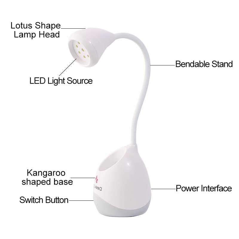 36W Rechargeable UV LED Nail Lamp, Gooseneck Light for Gel Nails Hands Free, Mini Portable Dryer With Brush Holder for Travel Home & Salon Manicure - color: Ya White