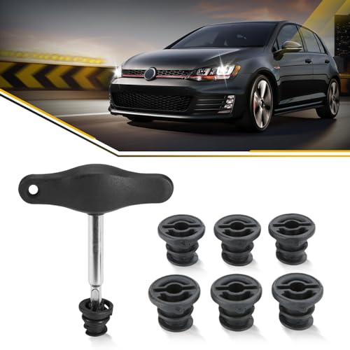 1 Set Car Engine Oil Drain Plug with Install Tool Compatible with Audi A1 A3 A4 A5 Q3 Q5 Volkswagen Golf GTI (Replaces 06L103801) - color: 1 Set