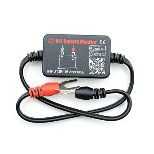 BM2 Bluetooth Battery Monitor 12V Car Battery Tester for Lead Acid, Auto Battery Load Tester with Cranking Charging Test, LowVolt Alarm for Car/RV/Motorcycle/Truck/Boat/Solar Power System