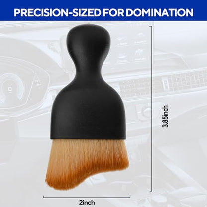 Car Detailing Brush, Automotive Interior Dusting Brush, Soft Car Interior Cleaning Tool for Dashboard Interior, Leather, Keyboard, Scratch-Free (2PCS-C) - size: 2PCS-C