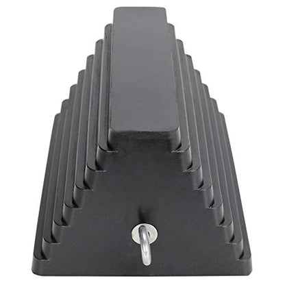 Extreme Max 5001.5775 Heavy-Duty Rubber Wheel Chock with Eyebolt - Each