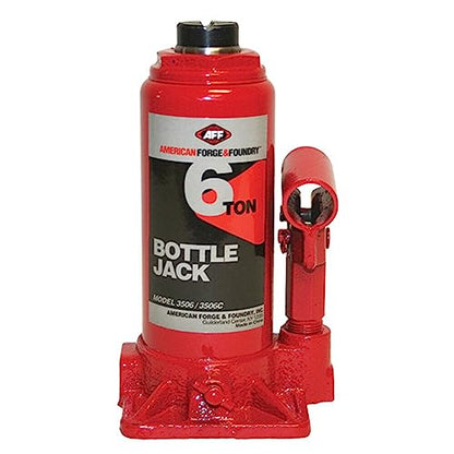 AFF Heavy Duty 6 Ton Bottle Jack, Manual, Machine Hardened Steel Saddles, Centered Pumps and Rams, 3506 - size: 6 Ton Capacity, style: Heavy Duty