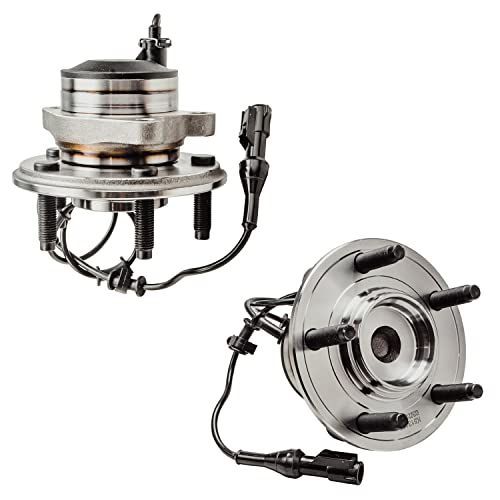 Detroit Axle - 2WD Front Wheel Bearing Hubs for Jaguar S-Type XJ8 XJR [5 Lug], Wheel Bearing Hubs Assembly Set Replacement, Pair Hubs w/Sensor Wire - style: 513169 x2/Pair